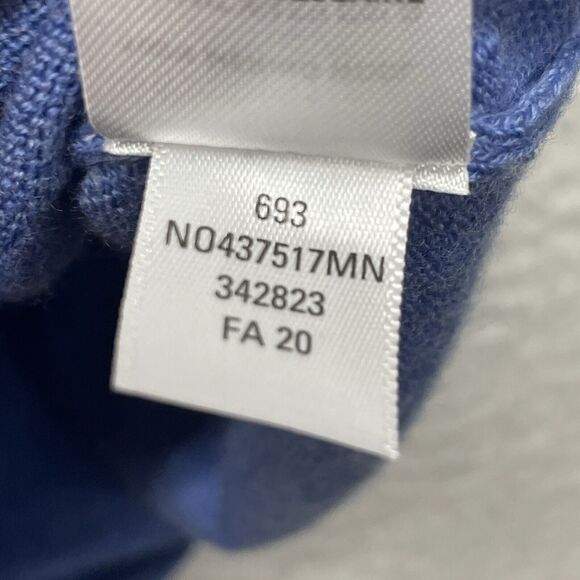 Nordstrom Sweater Mens Extra Large Blue 1/4 Zip Pullover Merino Wool Long Sleeve - Picture 11 of 14